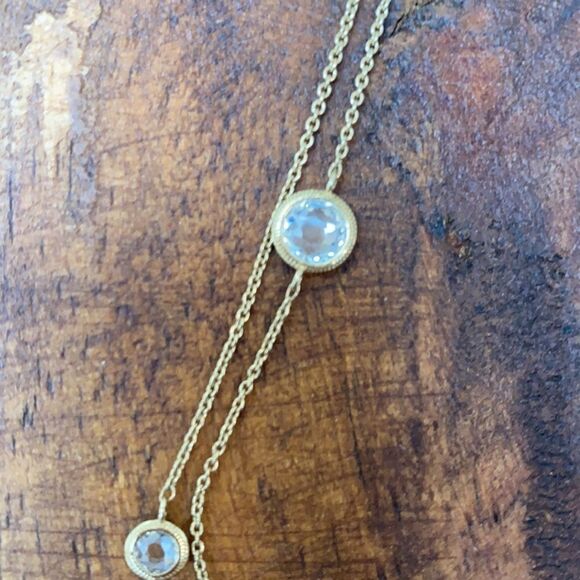 Rhinestone and gold necklace  - Picture 3 of 4